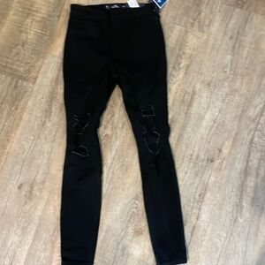 Hollister High-Rise Super Skinny Black Jeans size 26 x 28 3R